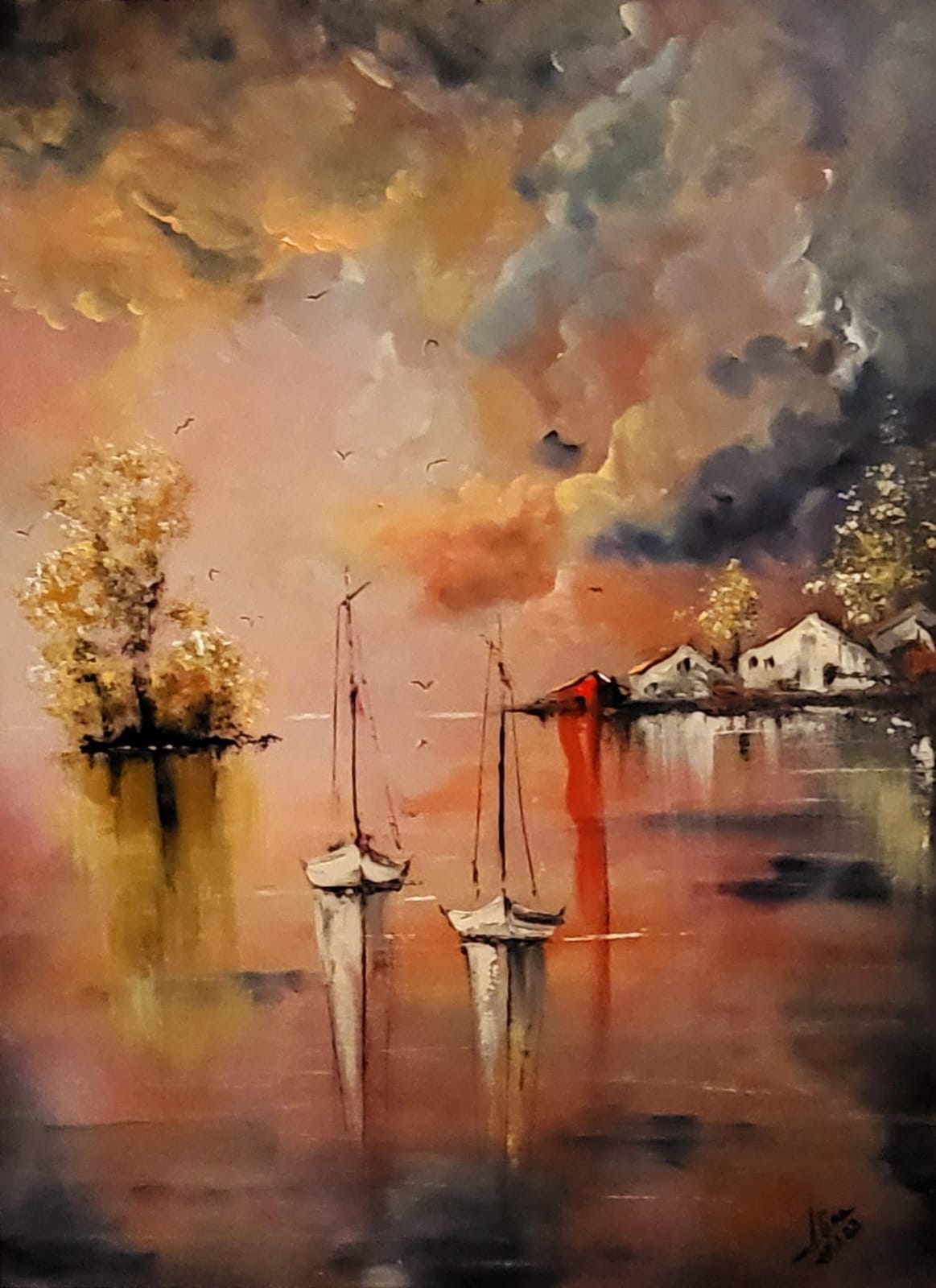 ArteDiAlina.com painting: Little red house